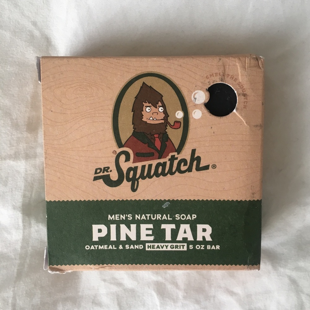 Dr. Squatch Men's Natural Soap PINE TAR Oatmeal & Sand Heavy Grit 5oz Bar Gift